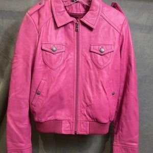 Knoles and Carter Pink Biker Jacket